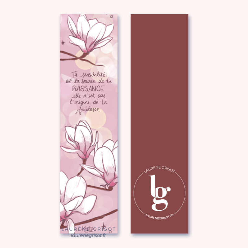 Marque-page citation (magnolias) – Image 2