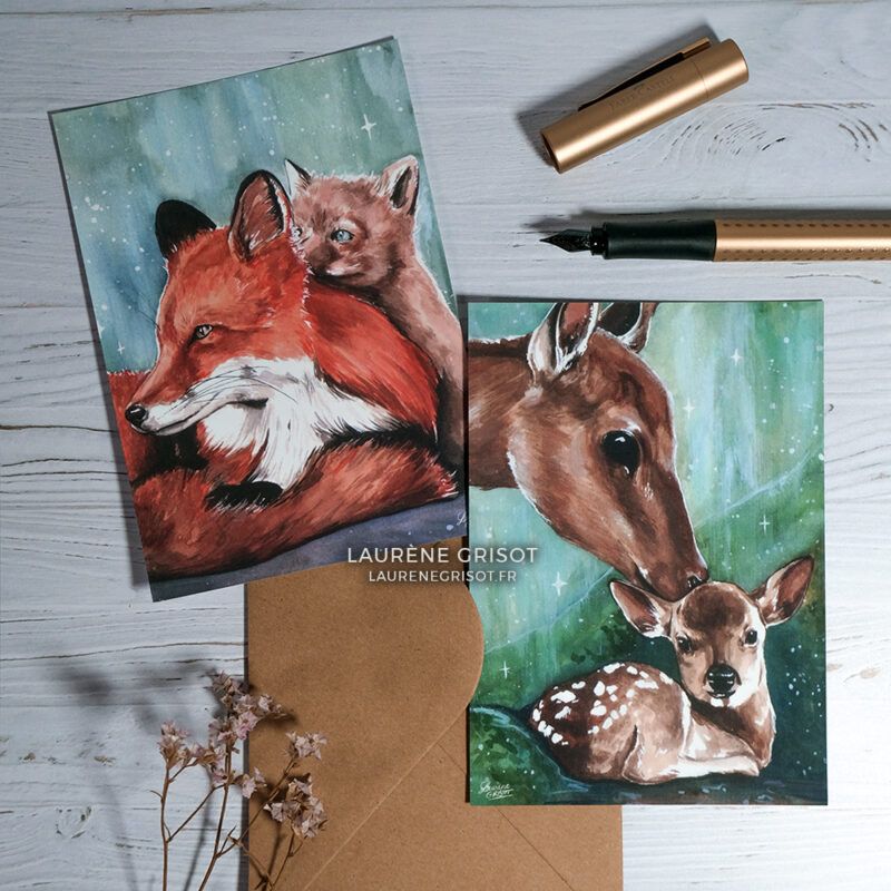 Duo cartes - amour maternel
