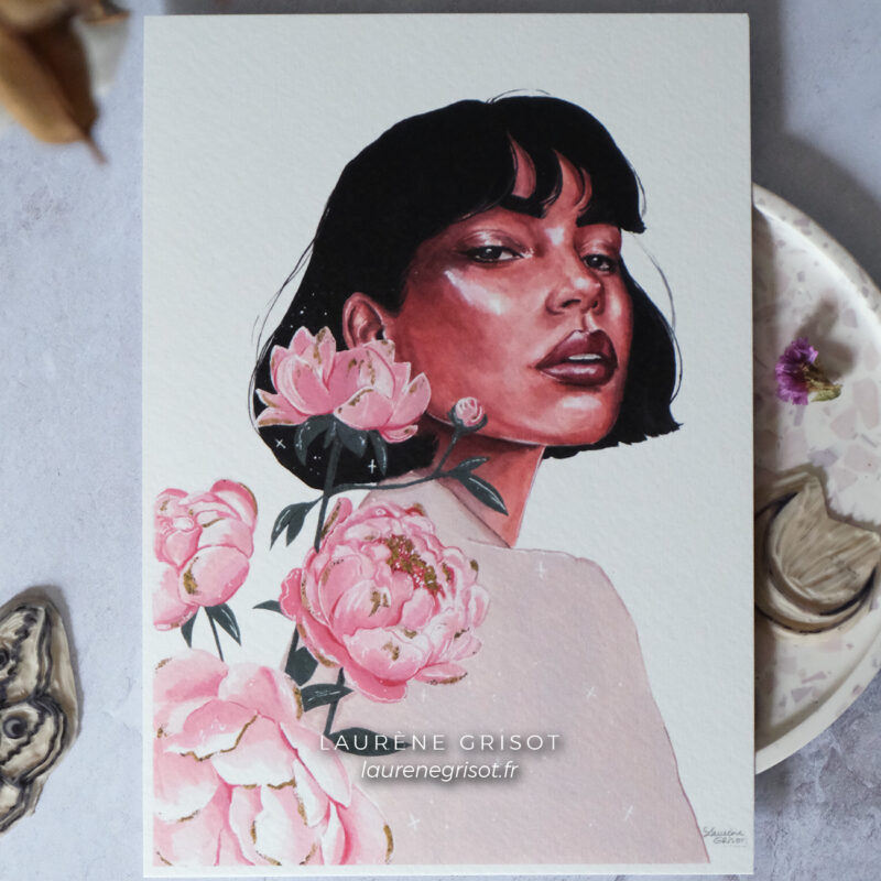Femme-fleur (pivoines) – Image 3