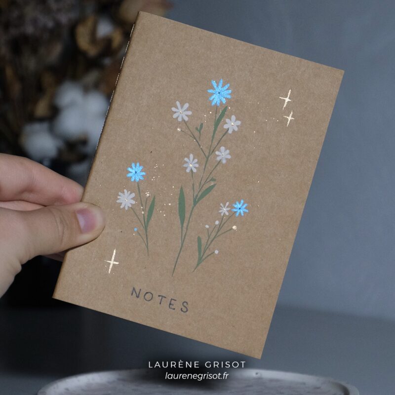 Carnet notes fleuries