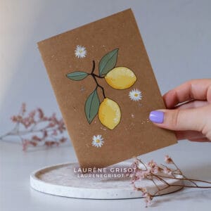 Carnet citrons - marguerites