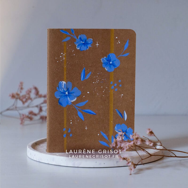 Carnet fleurs bleues – Image 2