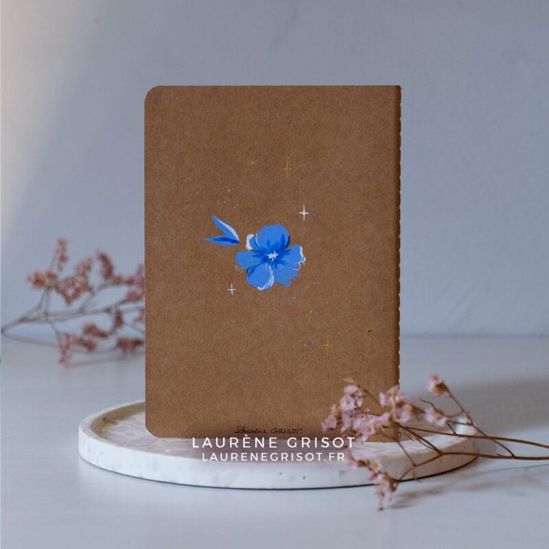 Carnet fleurs bleues – Image 3