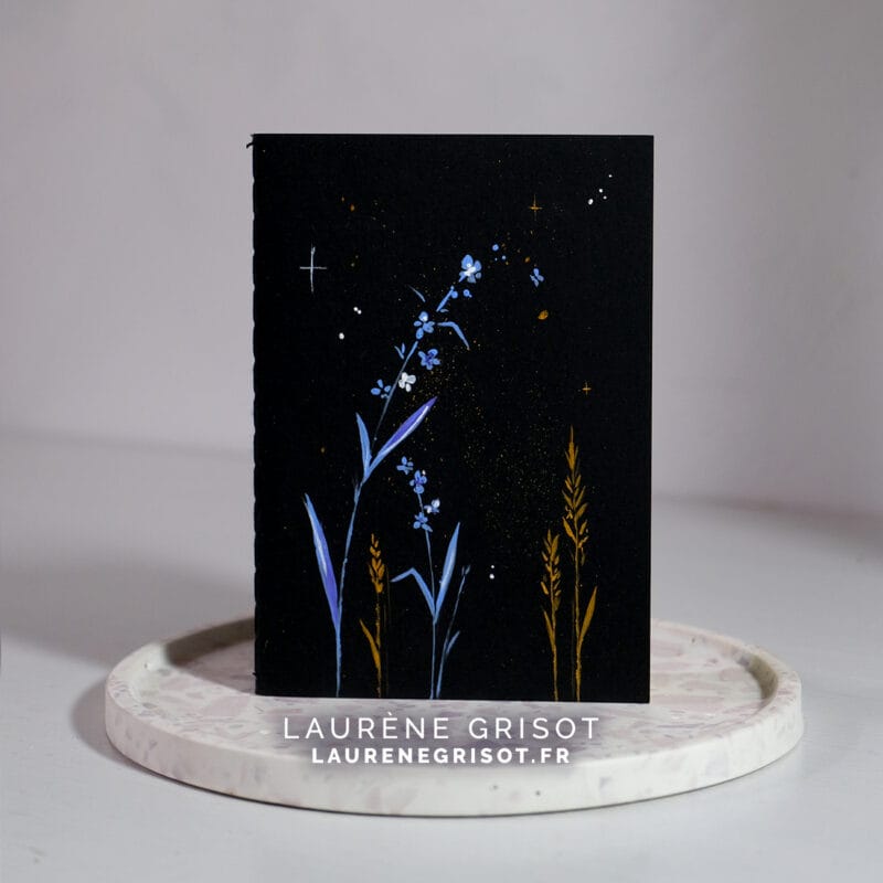 Carnet noir - brins fleuris – Image 2