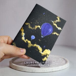 Carnet noir - montgolfières